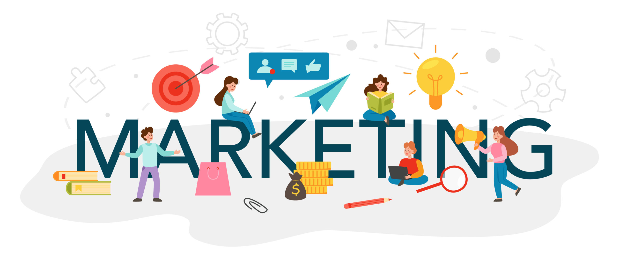 Marketing typographic header. Business promotion educational school